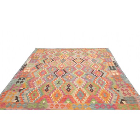 Tappeto Kilim Afghanistan marrone bianco 202x289