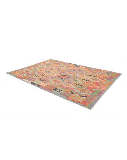 Tappeto Kilim Afghanistan marrone bianco 202x289