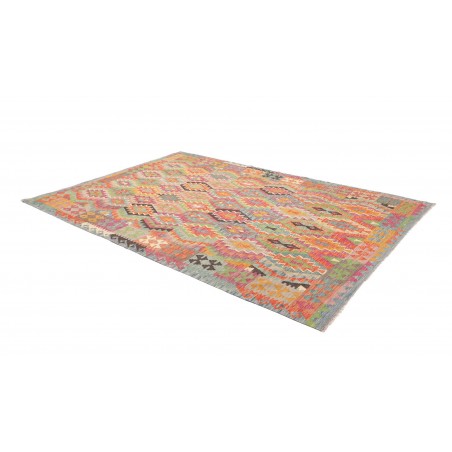 Tappeto Kilim Afghanistan marrone bianco 202x289