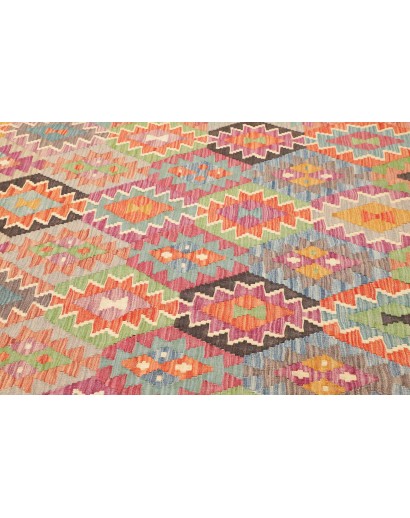 Tappeto Kilim Afghanistan marrone bianco 202x289