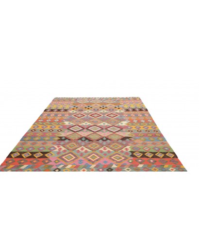 Tappeto Kilim Afghanistan marrone grigio 206x296