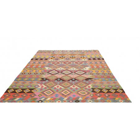 Tappeto Kilim Afghanistan marrone grigio 206x296