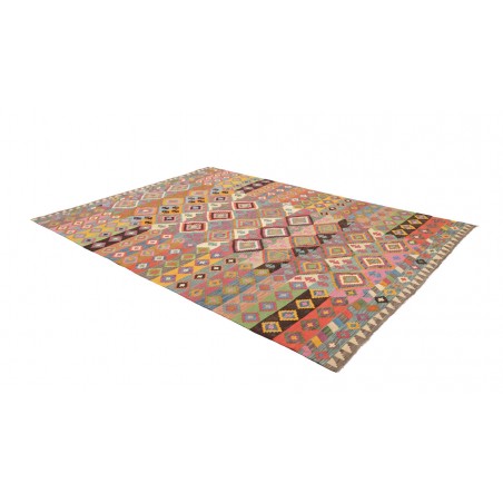 Tappeto Kilim Afghanistan marrone grigio 206x296