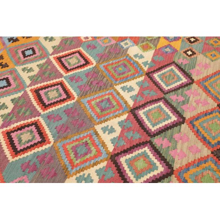 Tappeto Kilim Afghanistan marrone grigio 206x296