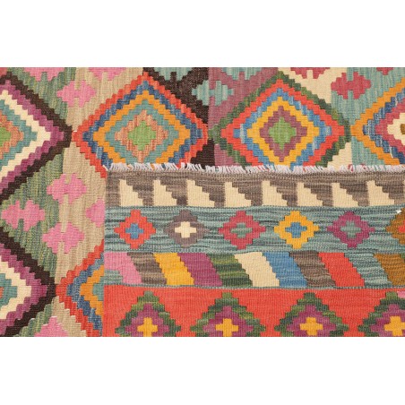 Tappeto Kilim Afghanistan marrone grigio 206x296
