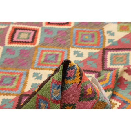 Tappeto Kilim Afghanistan marrone grigio 206x296
