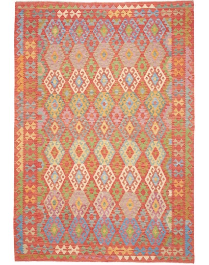 Tappeto Kilim Afghanistan marrone bianco 205x296