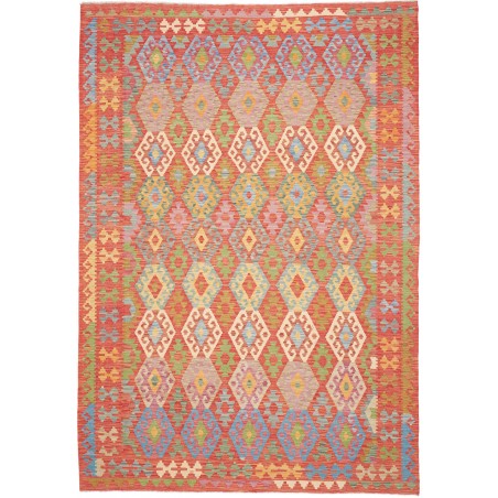 Tappeto Kilim Afghanistan marrone bianco 205x296