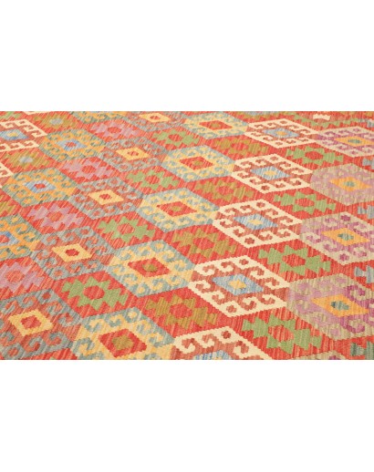 Tappeto Kilim Afghanistan marrone bianco 205x296