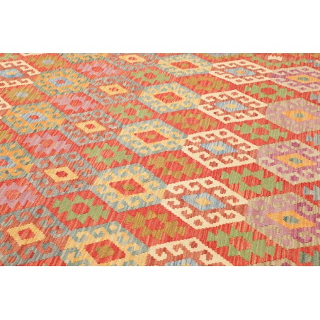 Tappeto Kilim Afghanistan marrone bianco 205x296