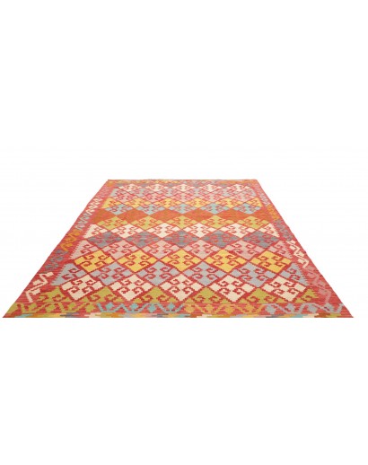 Tappeto Kilim Afghanistan marrone rosso 203x297