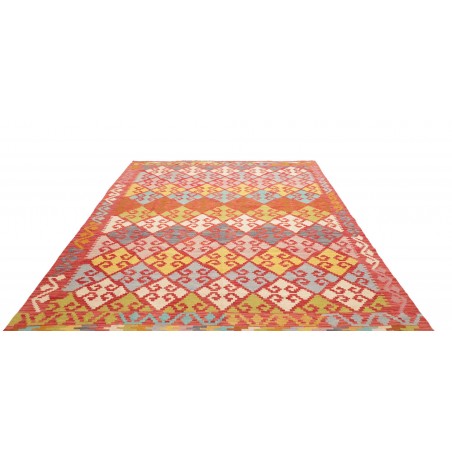 Tappeto Kilim Afghanistan marrone rosso 203x297