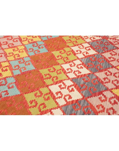 Tappeto Kilim Afghanistan marrone rosso 203x297