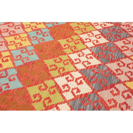 Tappeto Kilim Afghanistan marrone rosso 203x297