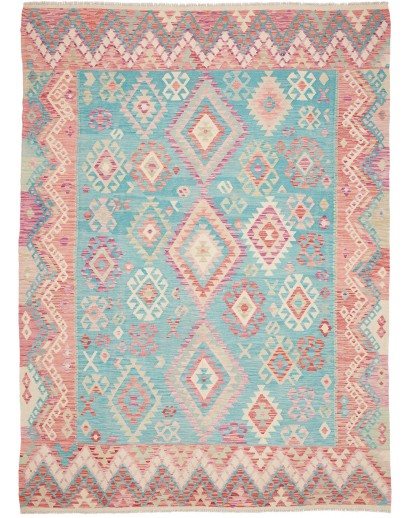 Tappeto Kilim Afghanistan beige blu 210x292
