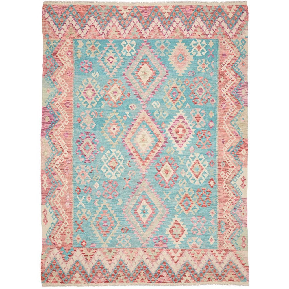 Tappeto Kilim Afghanistan beige blu 210x292