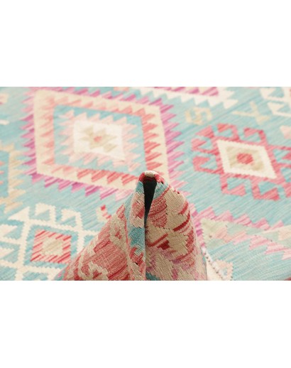 Tappeto Kilim Afghanistan beige blu 210x292