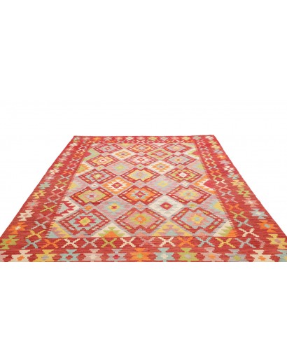Tappeto Kilim Afghanistan marrone bianco 205x290