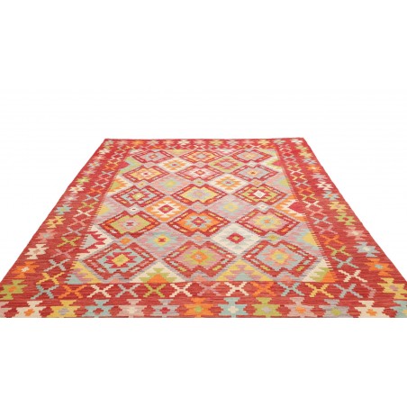Tappeto Kilim Afghanistan marrone bianco 205x290