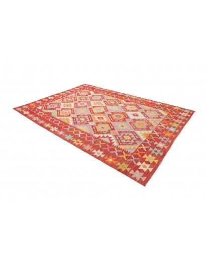 Tappeto Kilim Afghanistan marrone bianco 205x290