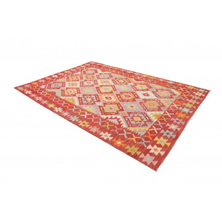 Tappeto Kilim Afghanistan marrone bianco 205x290