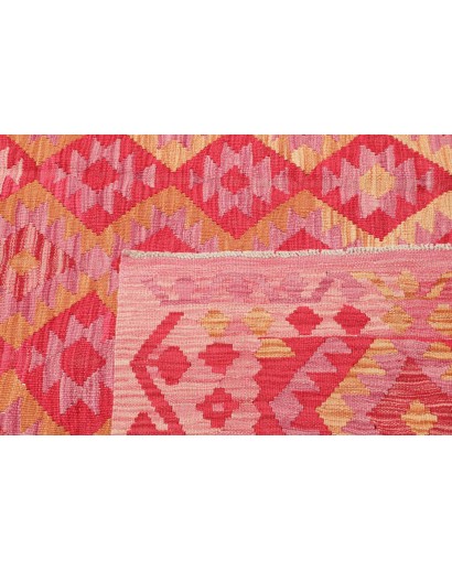 Tappeto Kilim Afghanistan arancione rosso 204x289