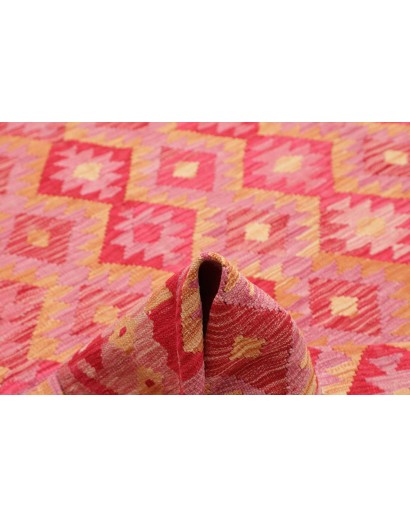 Tappeto Kilim Afghanistan arancione rosso 204x289