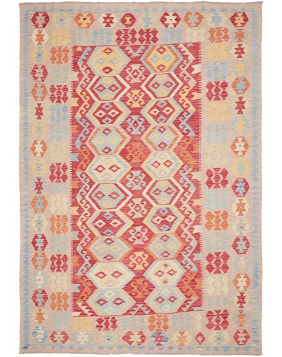 Tappeto Kilim Afghanistan marrone beige 206x299