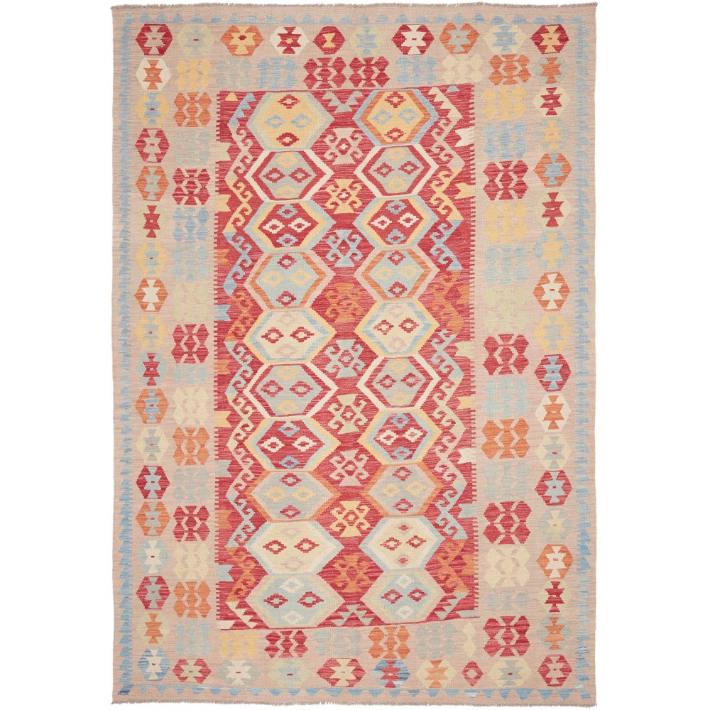 Tappeto Kilim Afghanistan marrone beige 206x299