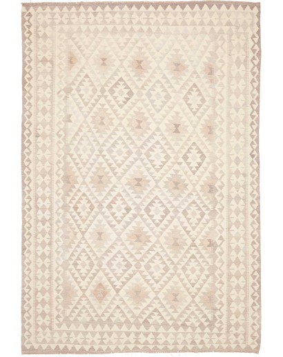 Tappeto Kilim Afghanistan bianco marrone 205x296