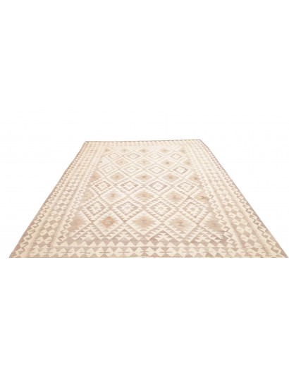 Tappeto Kilim Afghanistan bianco marrone 205x296