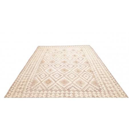 Tappeto Kilim Afghanistan bianco marrone 205x296
