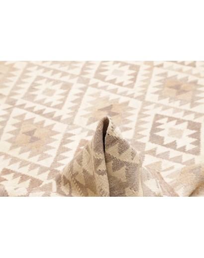 Tappeto Kilim Afghanistan bianco marrone 205x296
