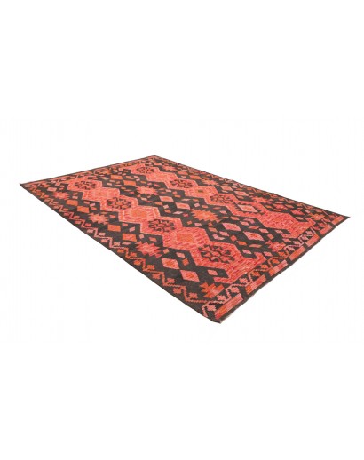 Tappeto Kilim Afghanistan rosso grigio 209x292