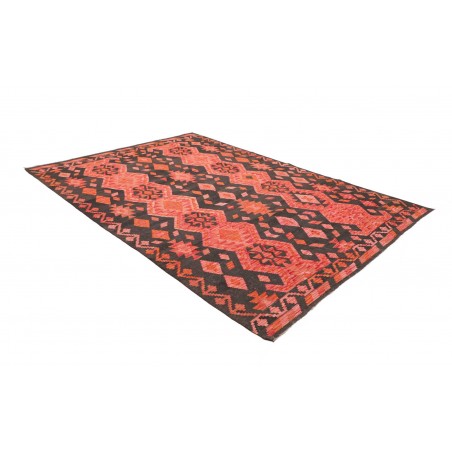 Tappeto Kilim Afghanistan rosso grigio 209x292