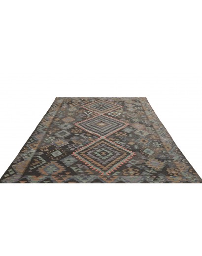 Tappeto Kilim Afghanistan azzurro marrone 200x296