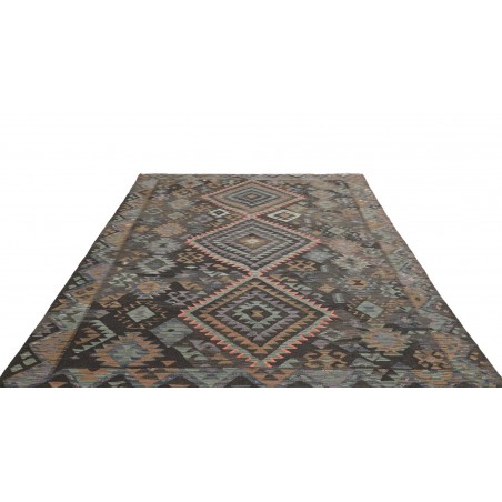 Tappeto Kilim Afghanistan azzurro marrone 200x296