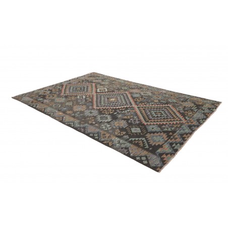 Tappeto Kilim Afghanistan azzurro marrone 200x296