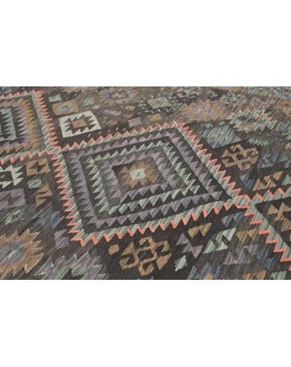 Tappeto Kilim Afghanistan azzurro marrone 200x296