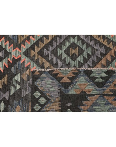 Tappeto Kilim Afghanistan azzurro marrone 200x296