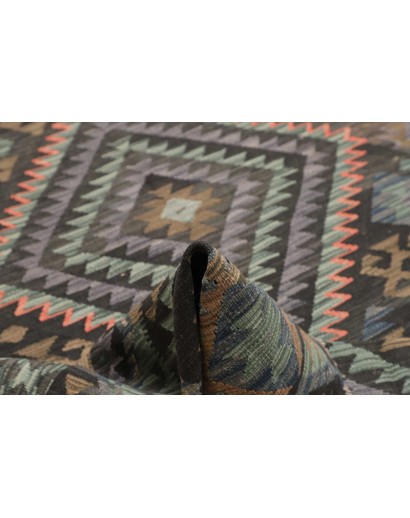 Tappeto Kilim Afghanistan azzurro marrone 200x296