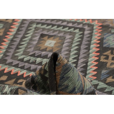 Tappeto Kilim Afghanistan azzurro marrone 200x296
