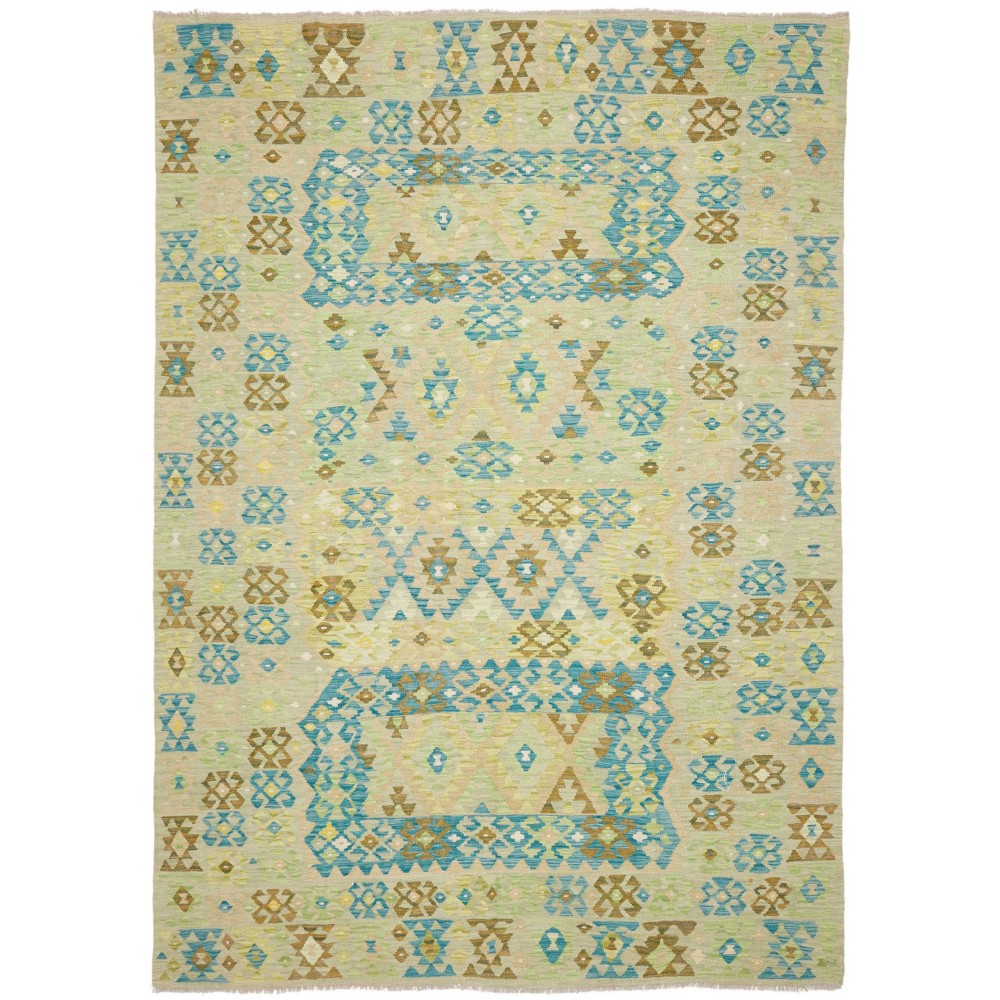 Tappeto Kilim Afghanistan marrone blu 208x293