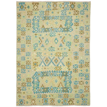 Tappeto Kilim Afghanistan marrone blu 208x293