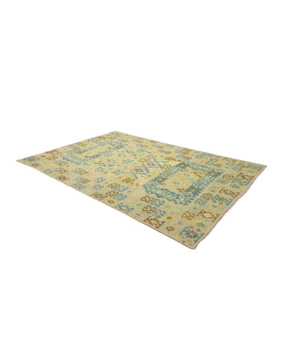 Tappeto Kilim Afghanistan marrone blu 208x293