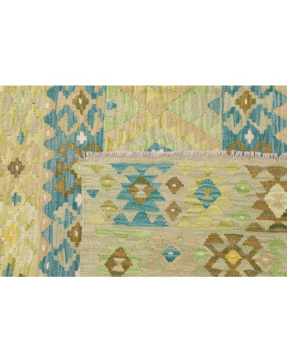 Tappeto Kilim Afghanistan marrone blu 208x293