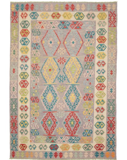 Tappeto Kilim Afghanistan marrone 202x298