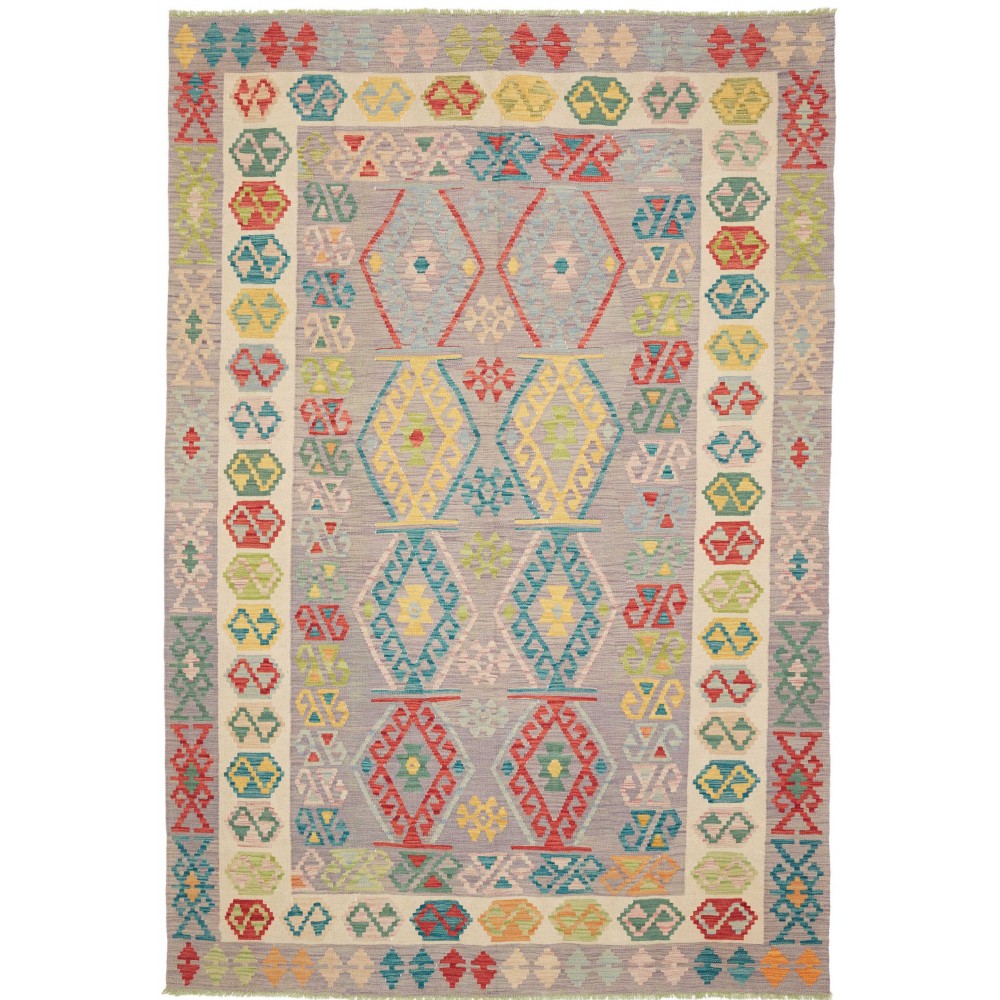 Tappeto Kilim Afghanistan marrone 202x298