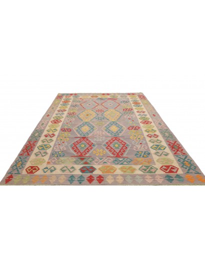 Tappeto Kilim Afghanistan marrone 202x298