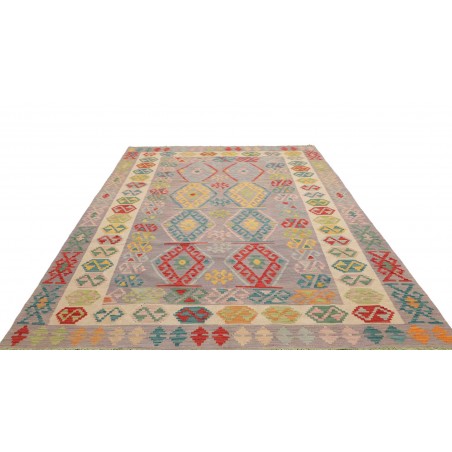 Tappeto Kilim Afghanistan marrone 202x298